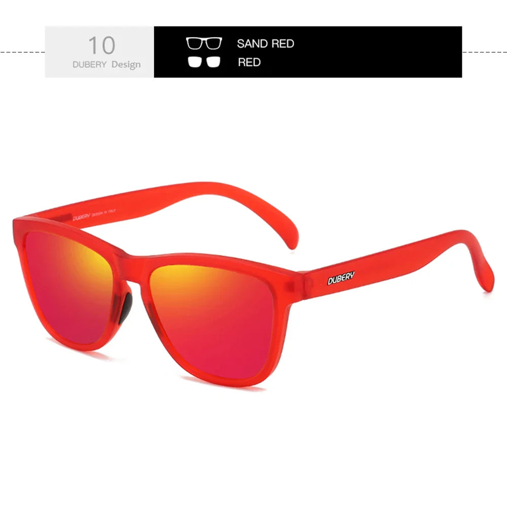 DUBERY Full Rim Polarized Sunglasses For Men And Women 28 Colors Model 550