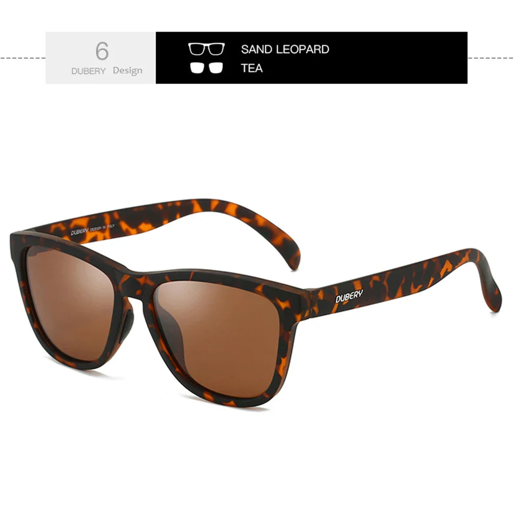 DUBERY Full Rim Polarized Sunglasses For Men And Women 28 Colors Model 550