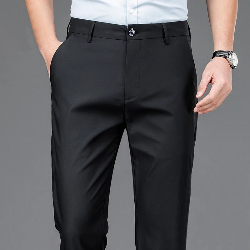Male Smart Casual Pants Stretchy Sports Men's Fast Dry Trousers