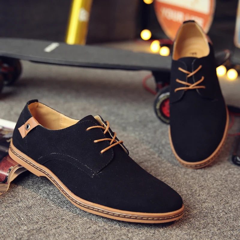 Men's Spring Casual Shoes Leather Breathable Comfort Matte Finish Business Shoes