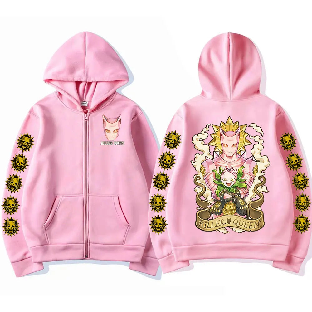 Anime JoJo Bizarre Adventure Zipper Cardigan Sweatshirt