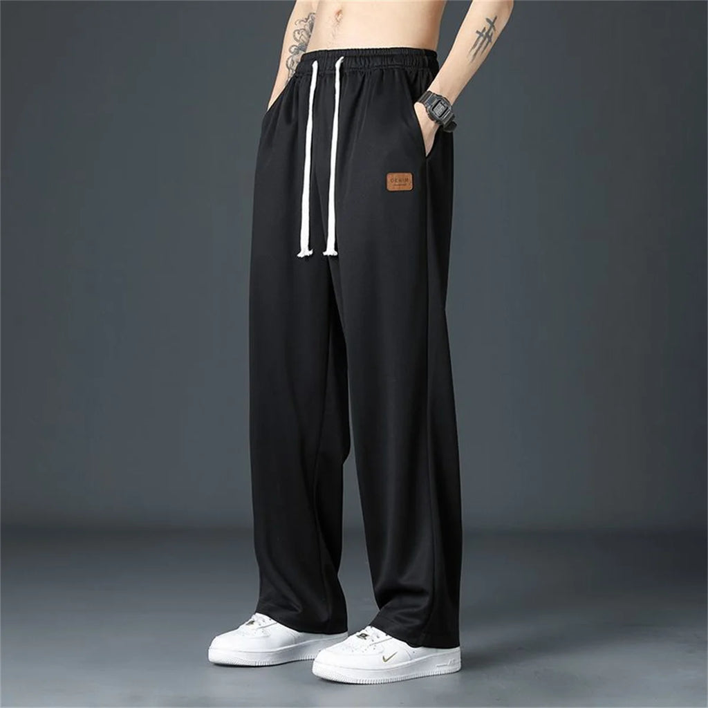 Black Straight Pants for Men's Wide Leg Pants
