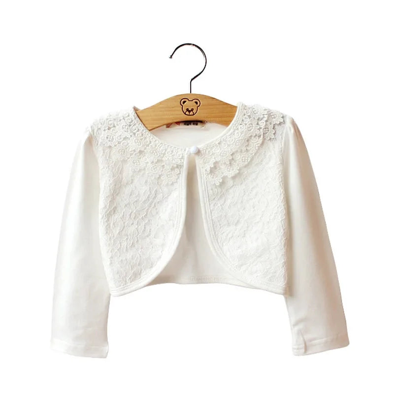 Fashion Short Girls Cape Coat Long Sleeve Thin Kids Clothes Cute Girls Cardigan Outerwear