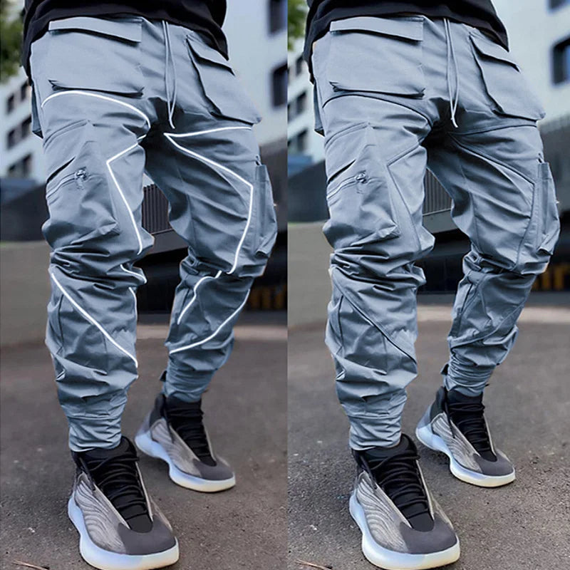Mens Gym Jogging Cargo Pants Sweatpants Fitness Loose Trousers