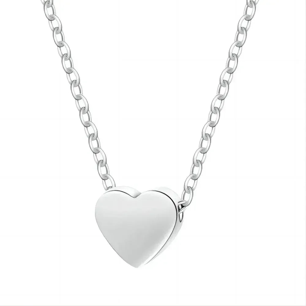Mariasz Minimalist Gold Color Stainless Steel Heart Chain Necklace for Women
