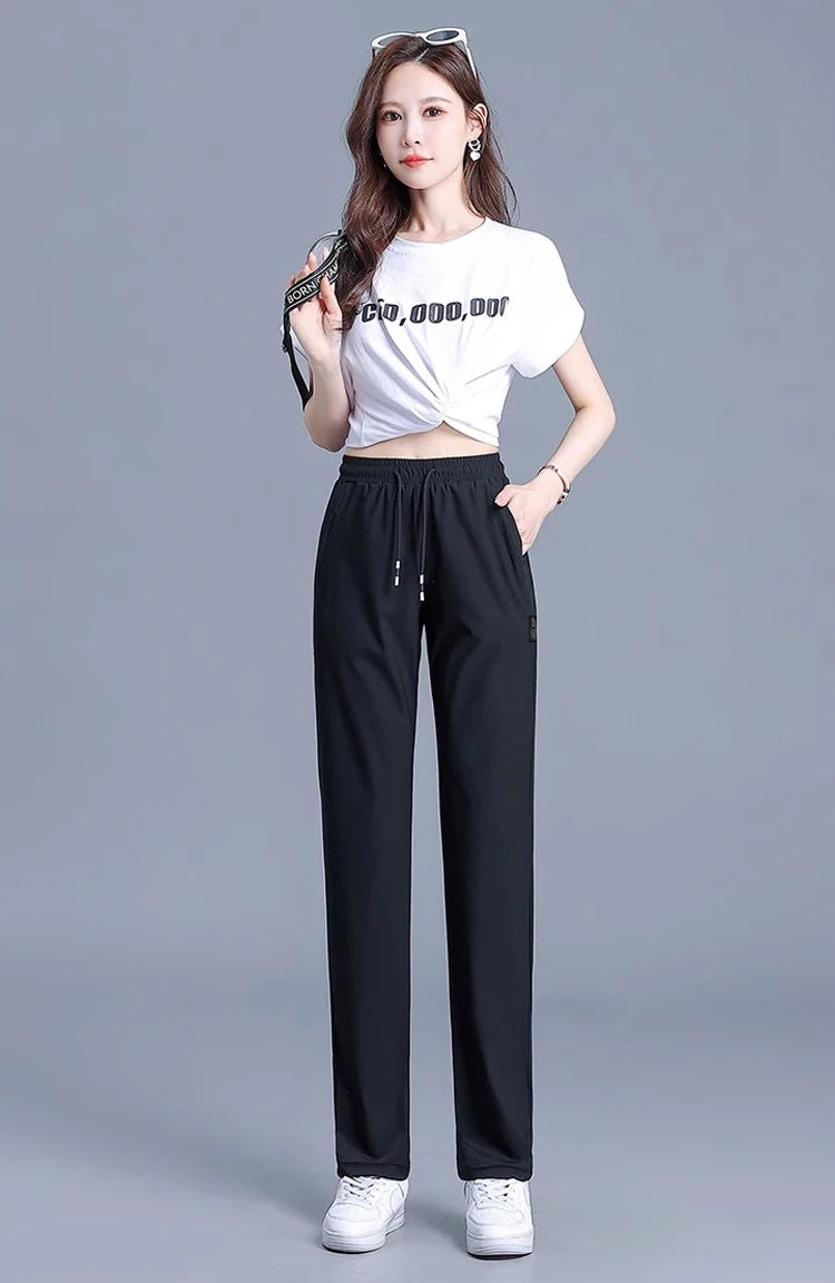 Plus size n-style overalls women's summer thin section new loose broad legs lazy casual casual straight-leg pants