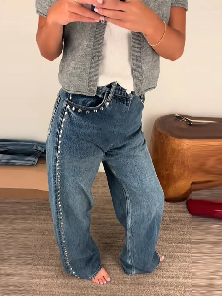 Women's High Waisted Denim Pants