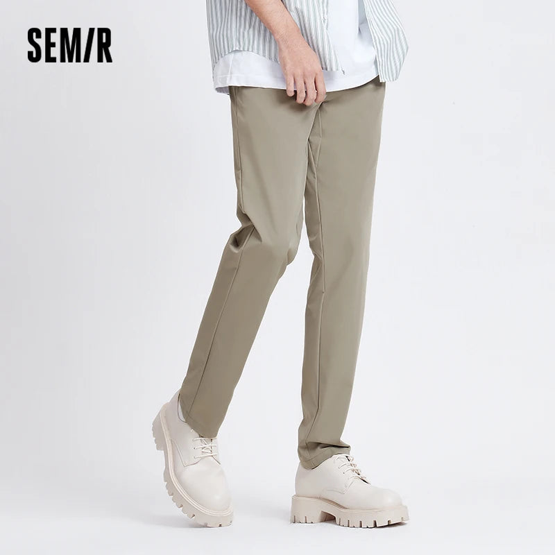 Semir Casual Pants Men 2025 Summer New Cool-Sensing Simple Commuter Slim Fit Long Pants