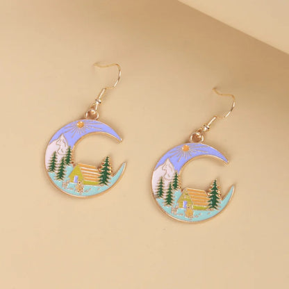 Fashion Cute Enameled Animal Dangle Drop Earrings
