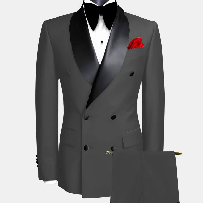 Men Suit Black 2 Pieces For Wedding