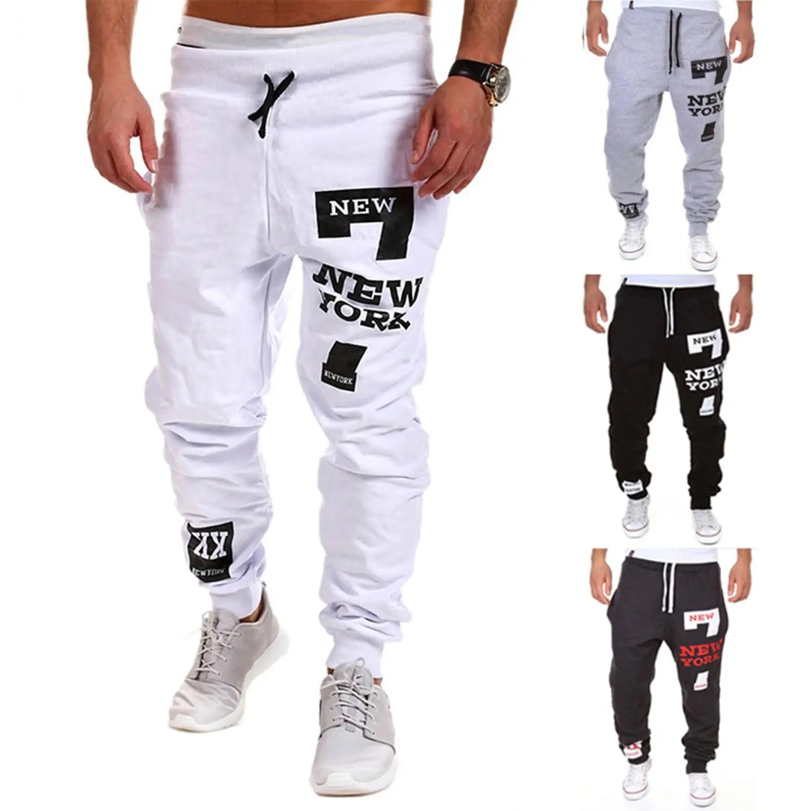 Men's Active Letter Print Joggers Trousers