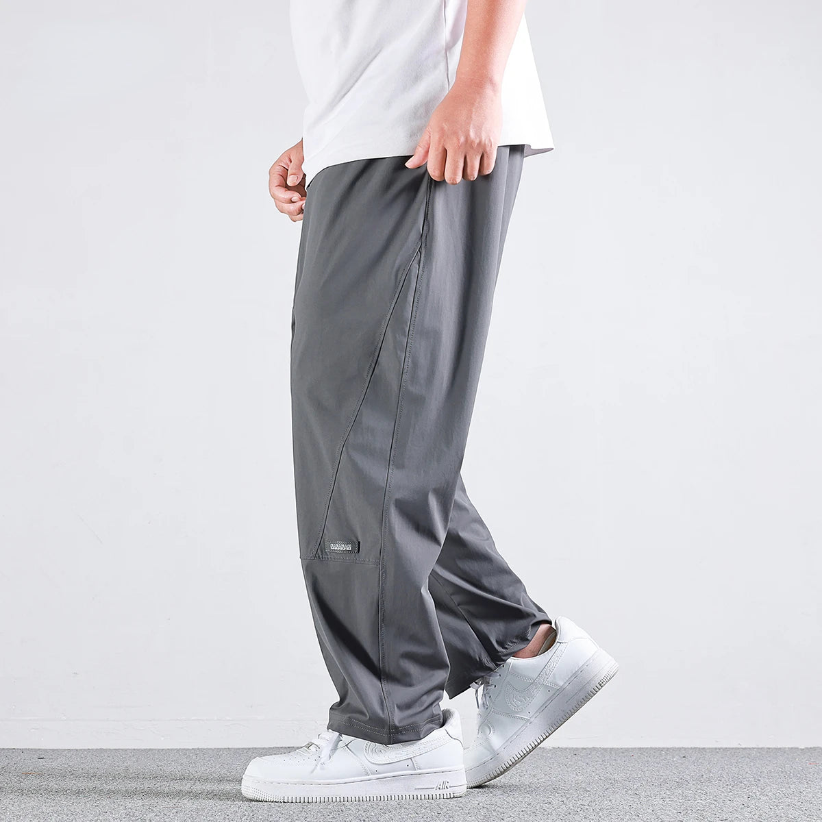 Men High Elastic Sweatpants Gym Joggers Large Size Trousers Pants