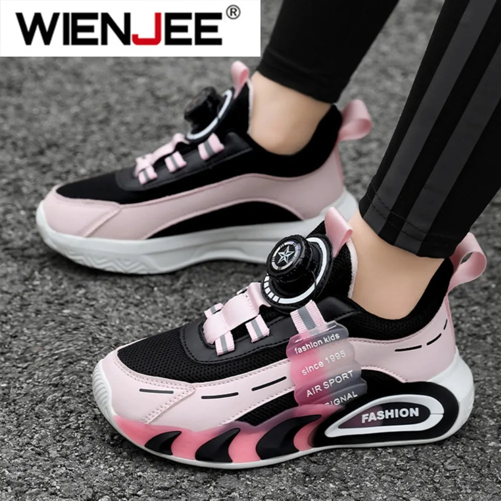 Cute Pink Girls' Summer Breathable Walking Shoes Lightweight Kids Fashion Sneakers for Outdoor Sports Tennis