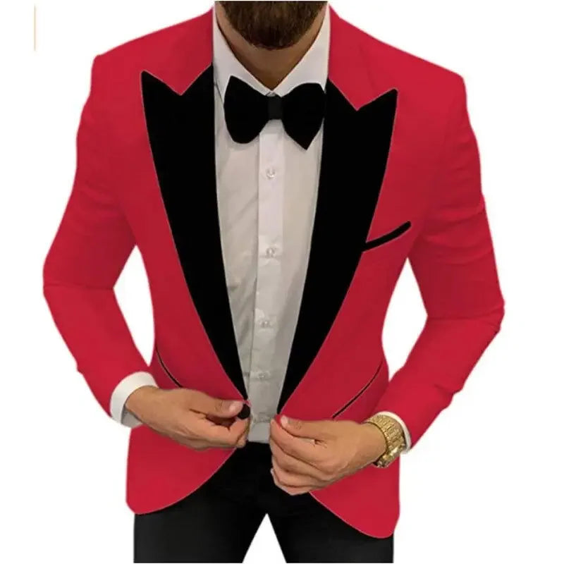 2 Piece Solid Men Suits For Wedding