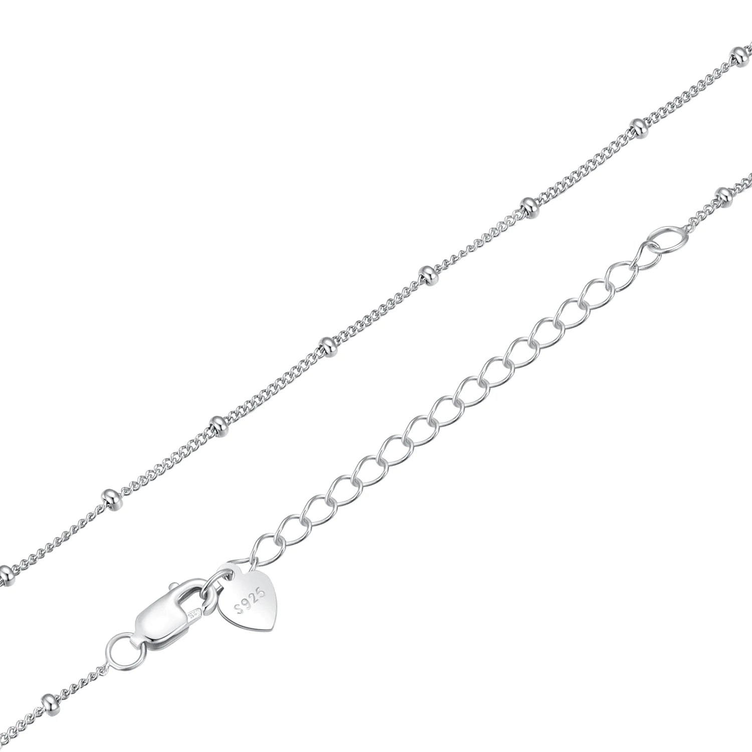 Classic Basic Chain Sterling Silver Lobster Clasp Necklace