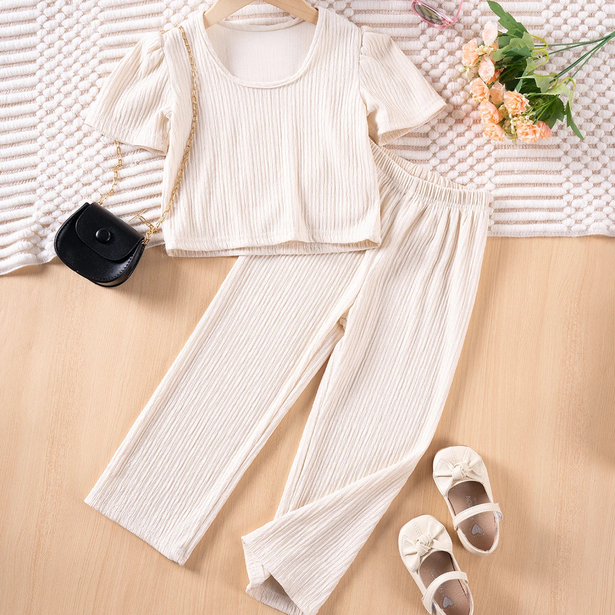 Girls Solid Color Suspenders