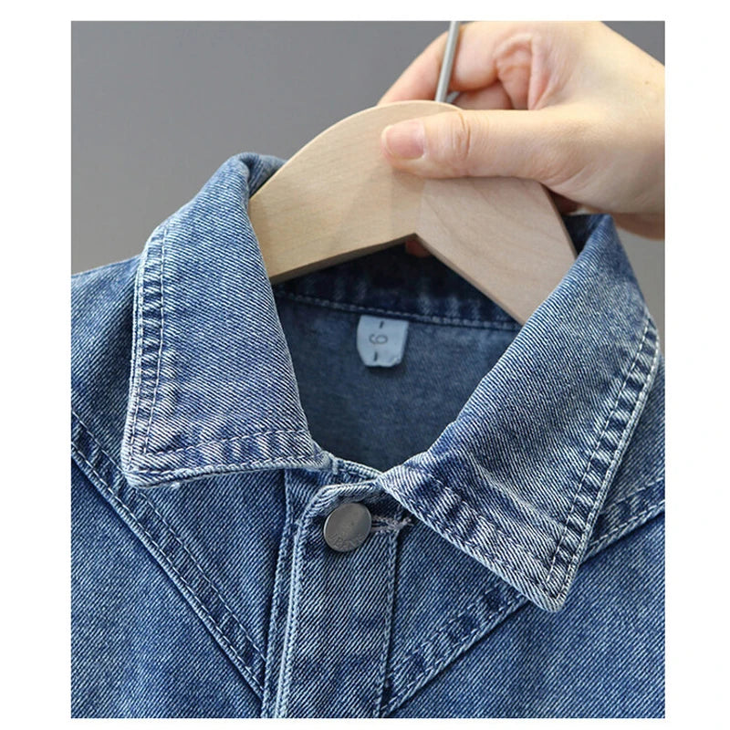 Girls Denim Casual Outerwear