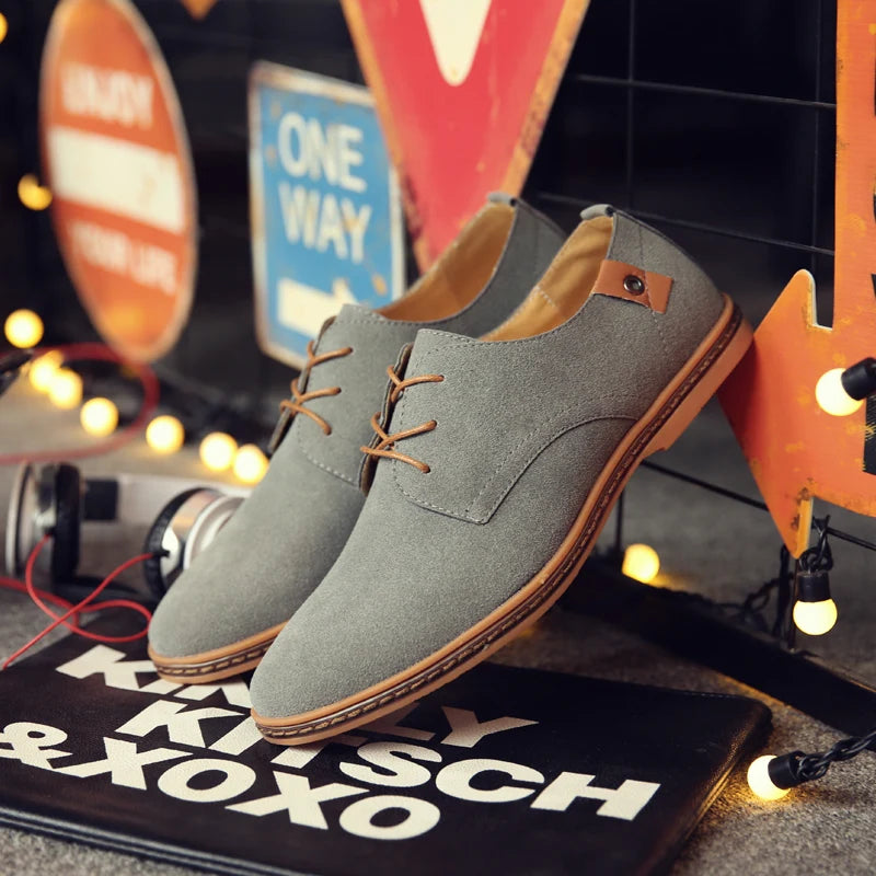Men's Spring Casual Shoes Leather Breathable Comfort Matte Finish Business Shoes