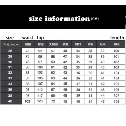 Mens Classic Jeans Solid Color Business Work Pants Straight Denim Casual Pants