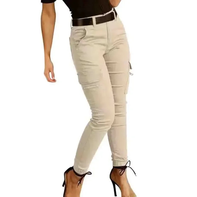 Casual Cotton Green Khaki Woman Pant Pencil Fashion Workwear Pants