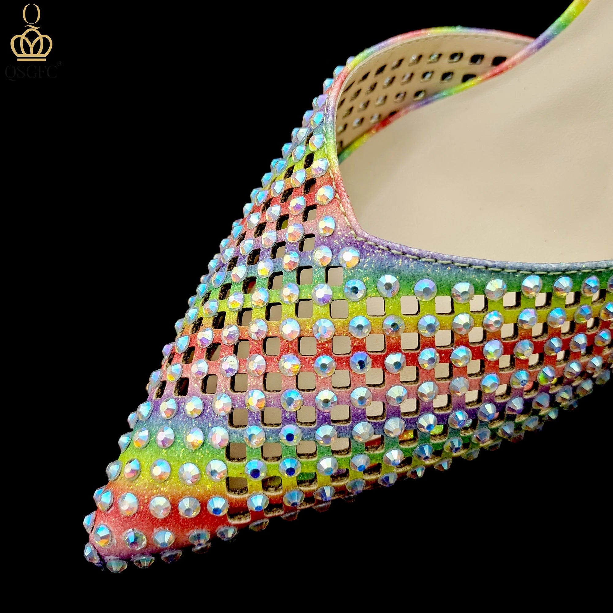 Bag And Comfortable Mid-heel Hollow Pointed Shoes Are Suitable For parties