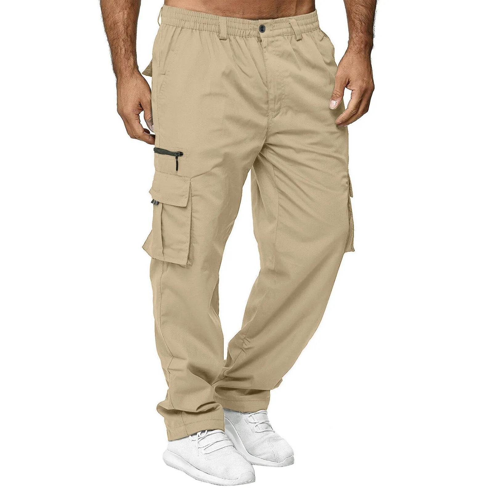 Mens Casual Slim Fit Cargo Pants