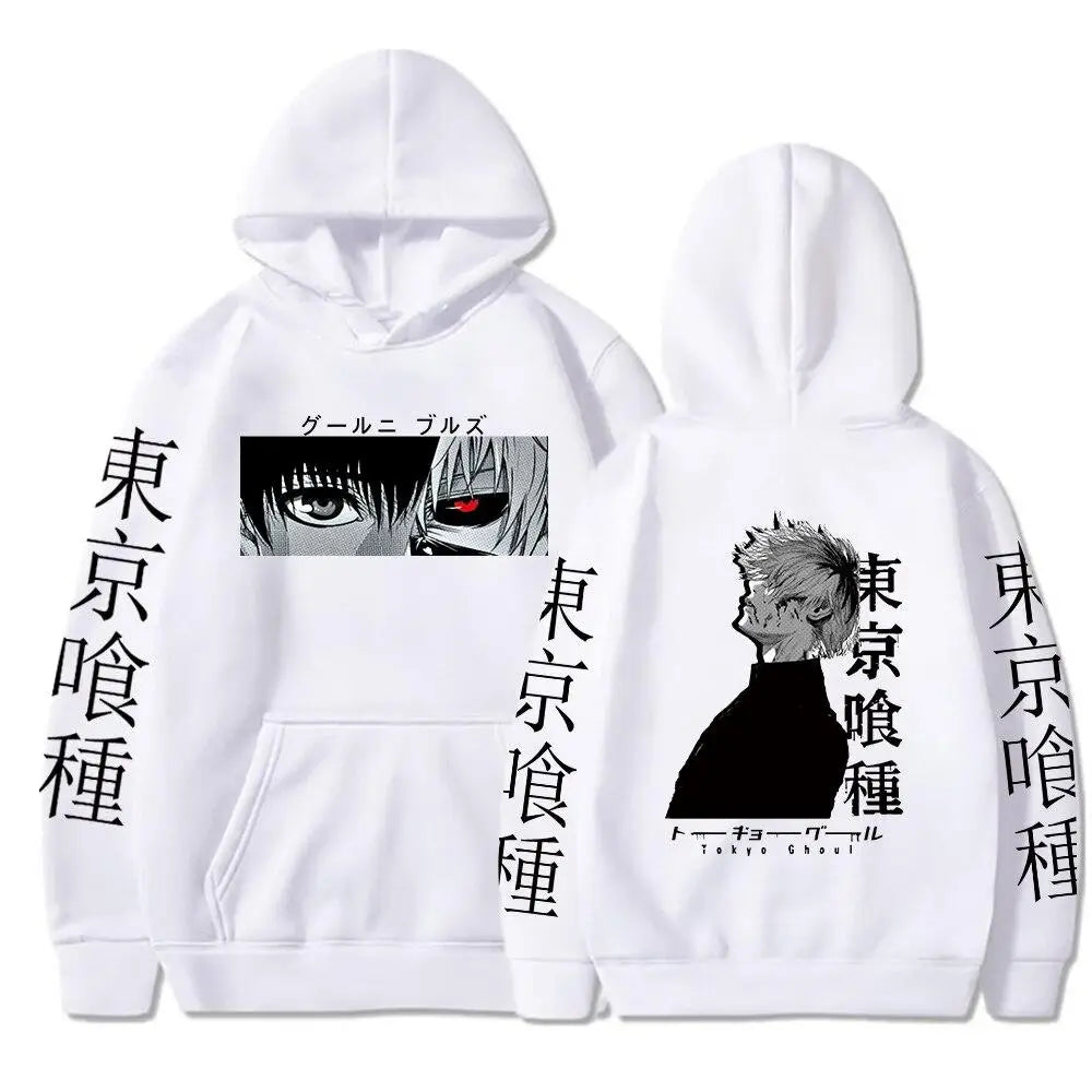 Anime Tokyo Ghoul Ken Kaneki Manga Hoodie Pullovers Tops Long Sleeve Ken Kaneki Cartoon Casual Fashion Pullover Sweatshirt