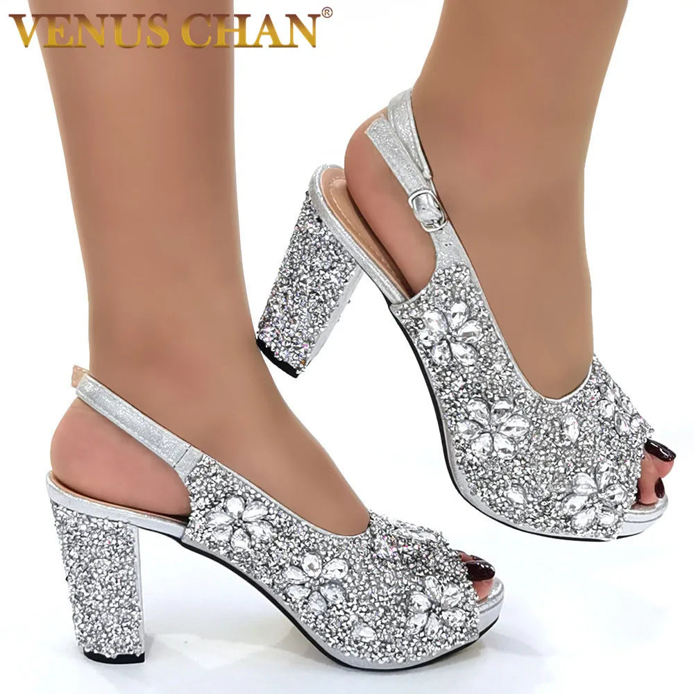 Wedding High Heel Sandals Full Diamond Design