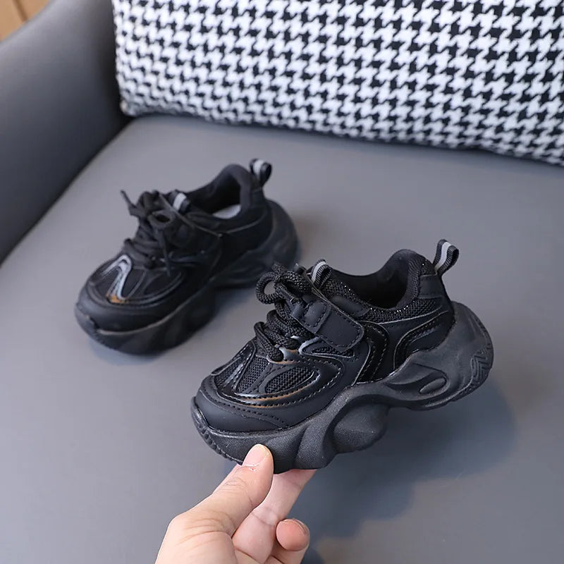 2025 Spring Autumn Children Casual Shoes Kids Sneakers Soft Breathable Mesh Boys Girls Running Sport Shoes Beige, Black, Pink