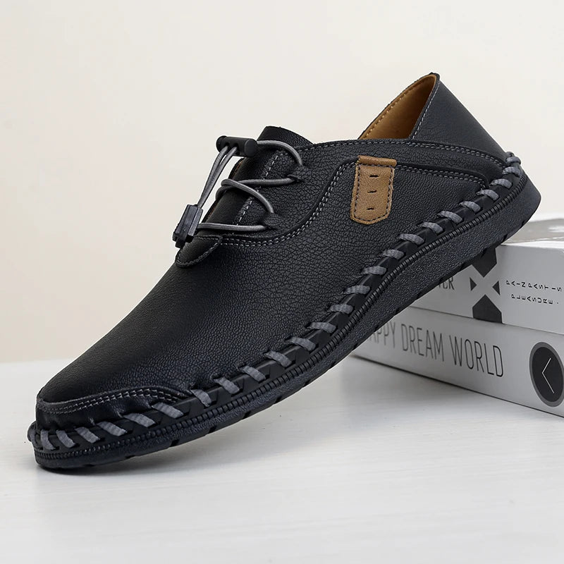 Handmade Leather Men's Penny Loafers Casual Office Business Shoes Fashion Party Wedding Moccasins Formal Male Slip on Footwear