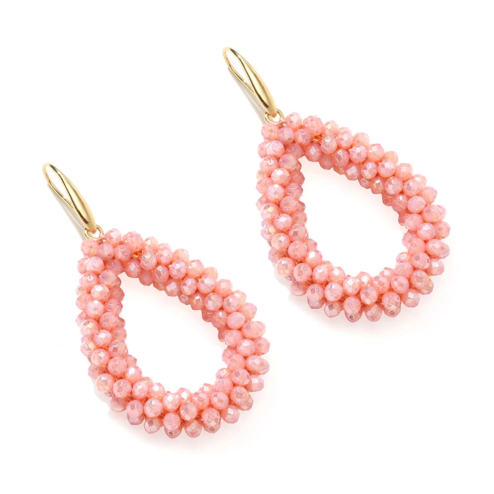 Mixed Color Big Drop Earrings for Women