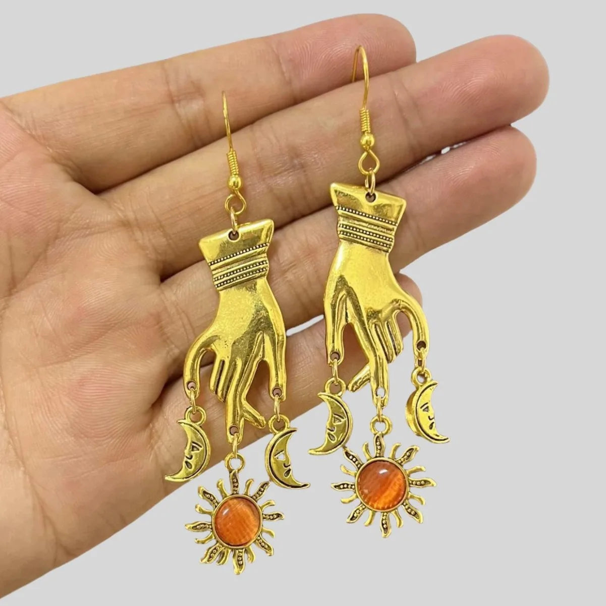 Vintage Sun Earrings Women Fashion