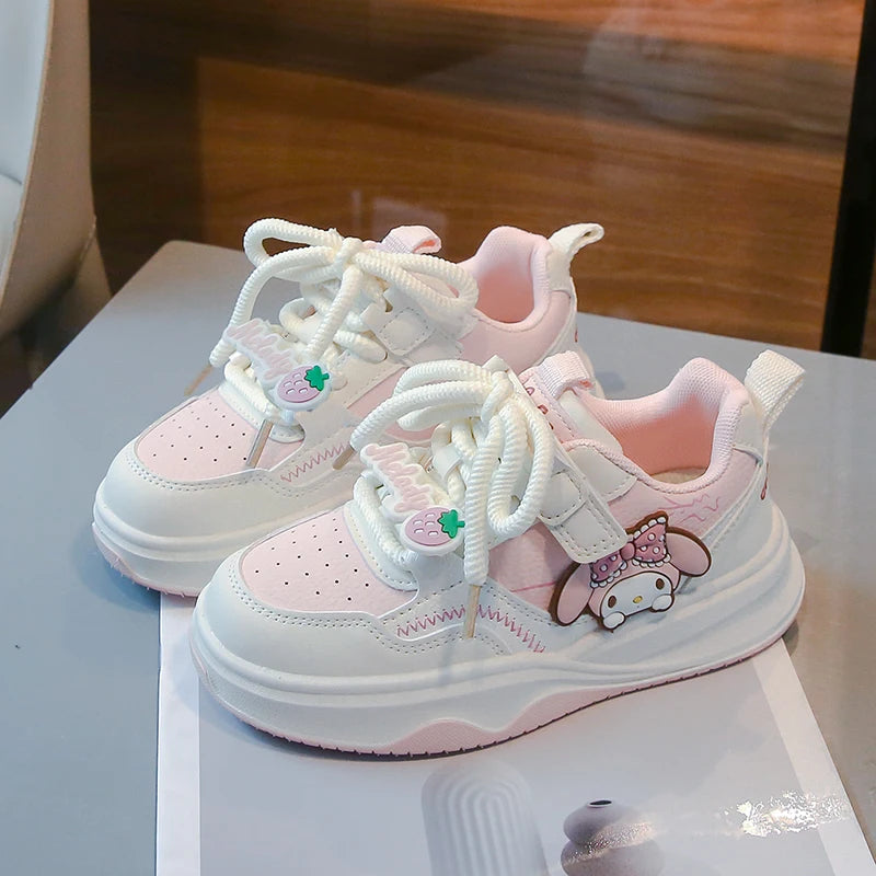 Kuromi Sanrio Kids Skate Shoes Cosplay Girl Casual Comfortable Breathable Sports Fashion Children Cartoon Shoes Autumn Winter