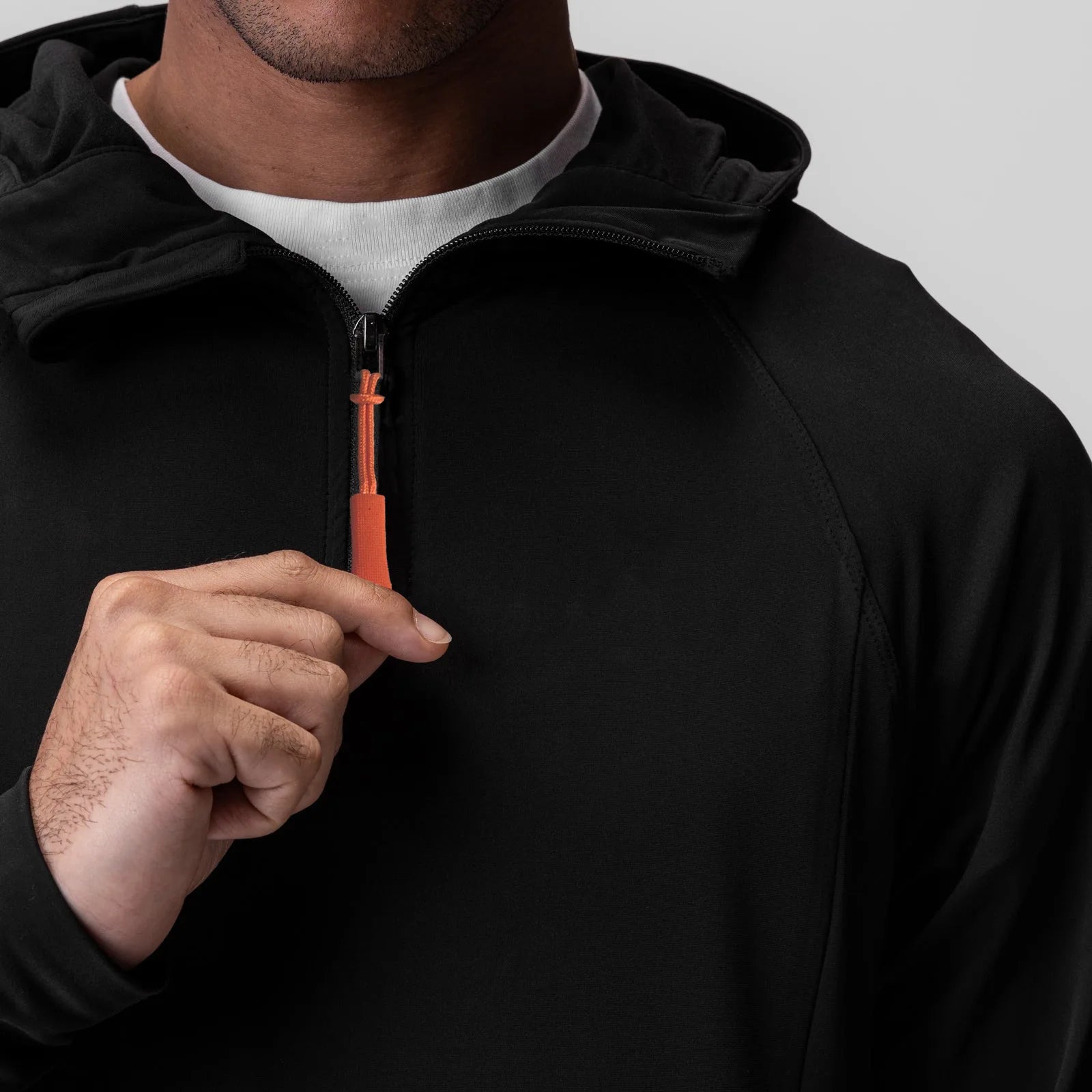 Men's Sportswear Hoodie Fitness Casual Breathable Running Milk Silk Fleece Half Cardigan Zipper Long Sleeve European Size