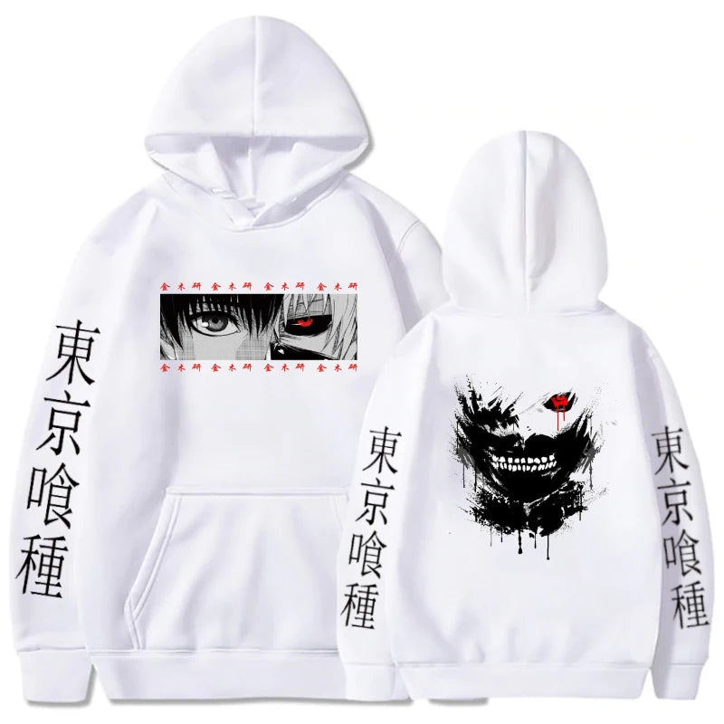 Anime Hoodie Mens Fashion Warm Sweatshirt Graphical Printed Hip Hop Hoodies