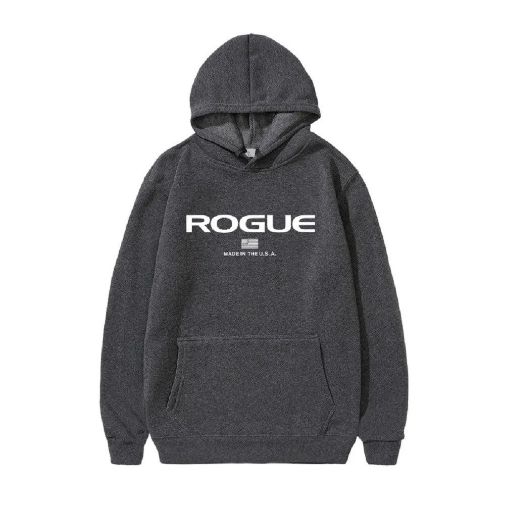 2025 Hoodie New Men's Sports Brand Rogue Fitnes Hooded Sweater Sports Cotton Fleece Men Pullovers Hip Hop Sweatshirt hombre ropa