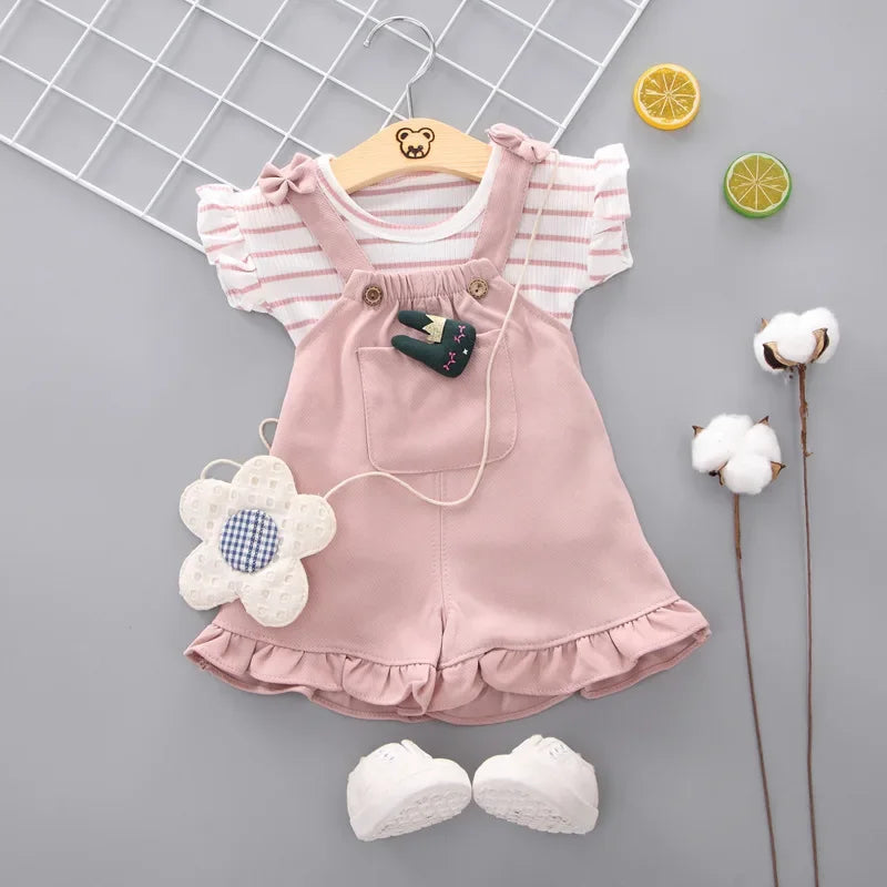 Cute Toddler Baby Girl T-shirt+ Shorts