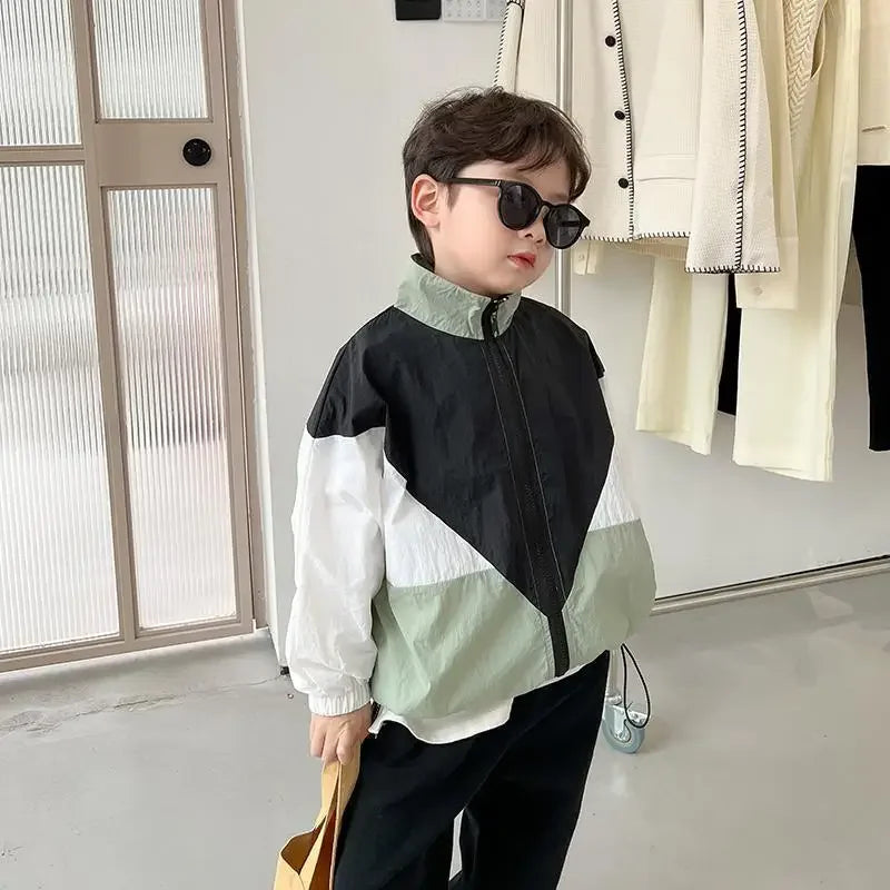 Children's Contrasting Sunscreen Clothing