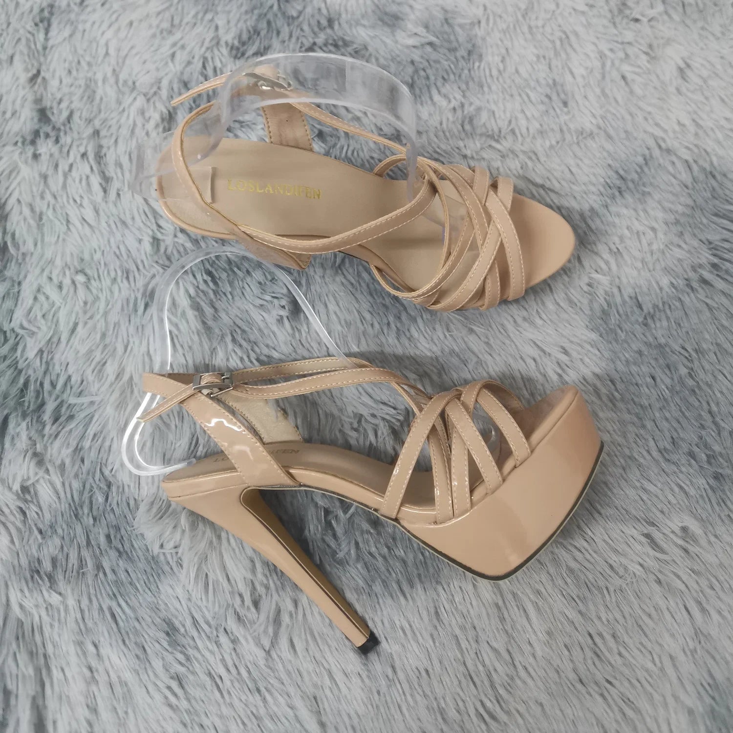 Women Sandals Super Sexy Platform High Heels Ankle Strap Sandals