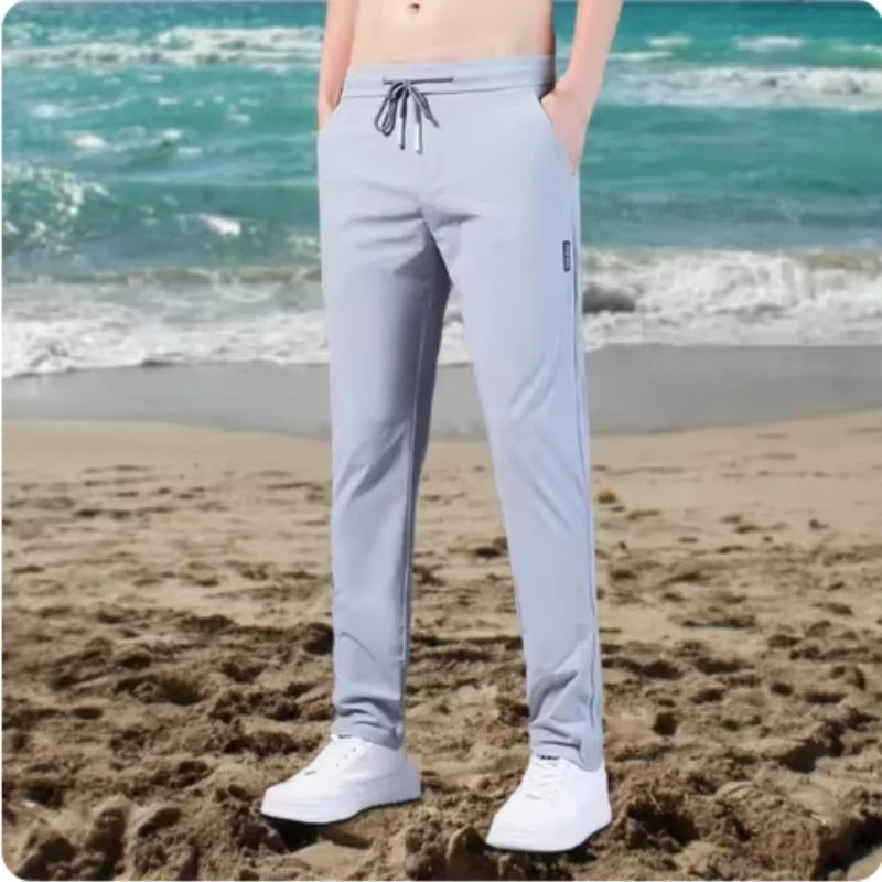 Men's Casual Pants Slim Pant Straight Thin Trousers
