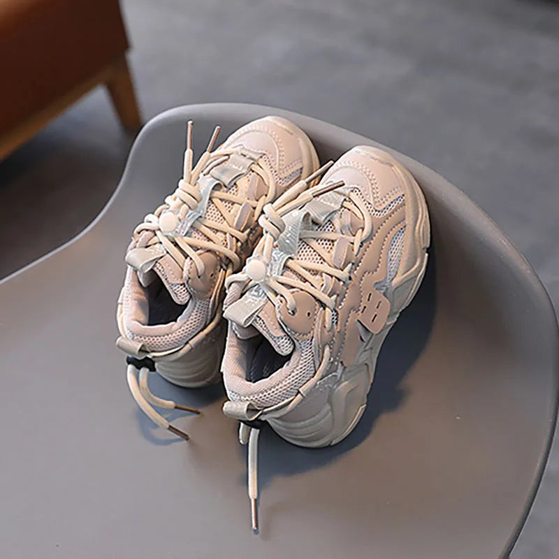 2025 Spring Children's Double Net Sports Shoes Boys Girls Slip-on Casual Shoes Soft Sole Breathable Single Shoe Trend Fashion