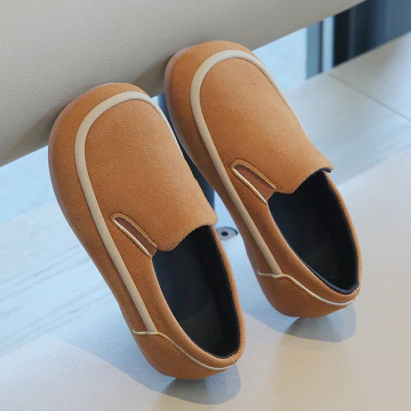 Boys Moccasins Toddlers Kids Loafers Slip-on Fashion New Spring Autumn Flock Fabric Children Casual Shoes Flats Anti-skid Soft