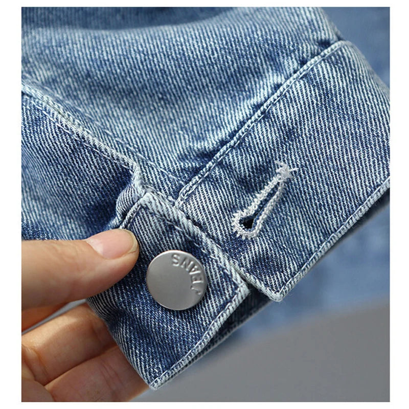 Girls Denim Casual Outerwear