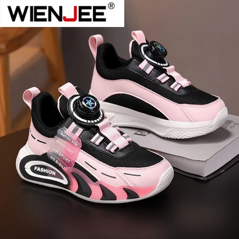 Cute Pink Girls' Summer Breathable Walking Shoes Lightweight Kids Fashion Sneakers for Outdoor Sports Tennis