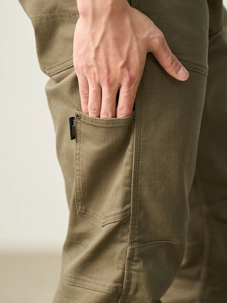 SIMWOOD 2025 Autumn New Draping Motorcycle Riding Jeans Men 10oz Fashion Denim Trousers