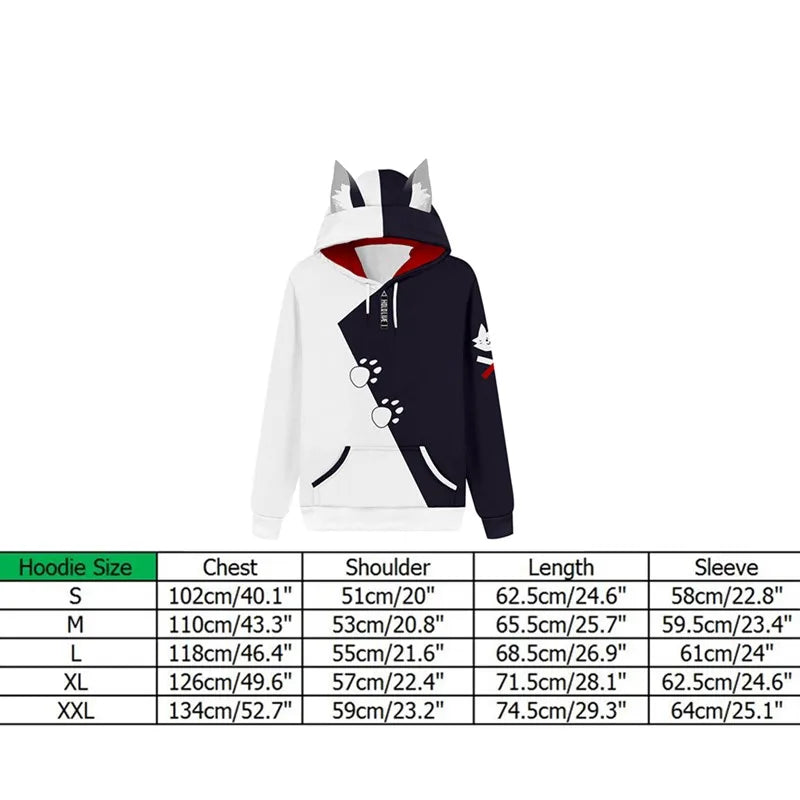 Hololive English VTuber Gawr Cosplay Gura Hoodie 3D Printed Sweatshirt