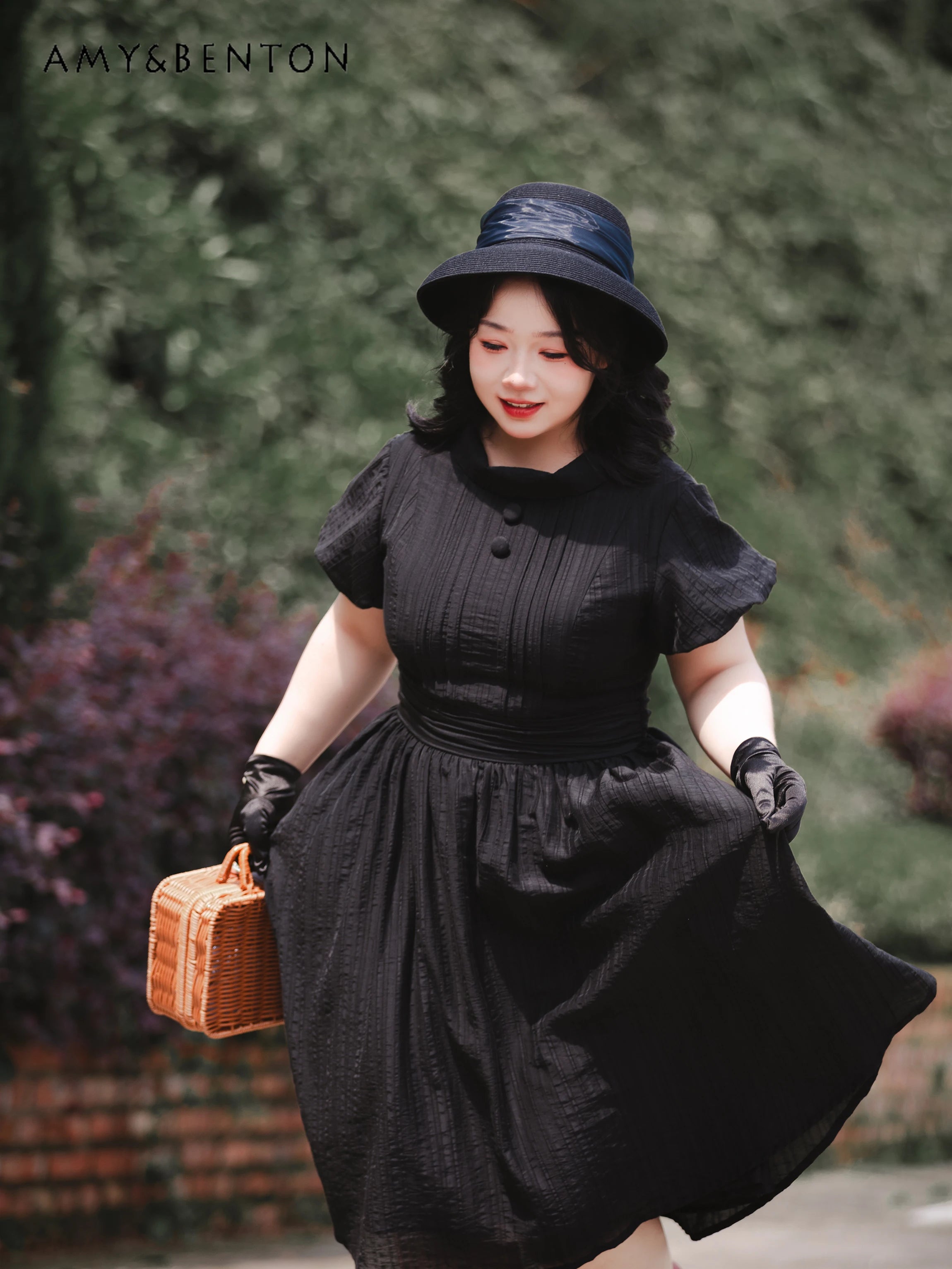 Retro Pastoral Style Elegant CLA Classical Tencel Dress for Women