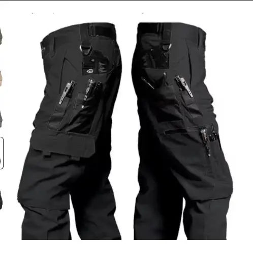 Man Multi-pocket Straight Cargo Trousers