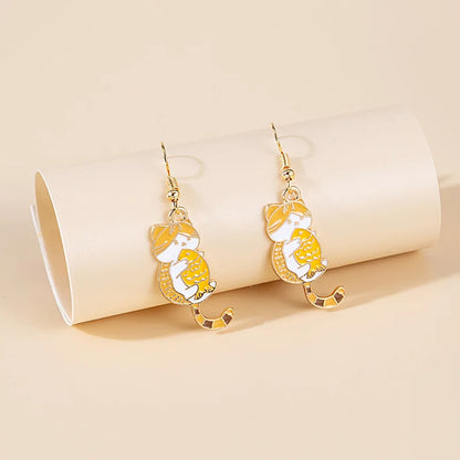 Fashion Cute Enameled Animal Dangle Drop Earrings