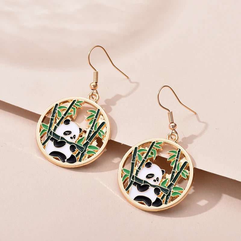 Fashion Cute Enameled Animal Dangle Drop Earrings